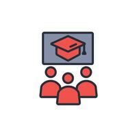 grup class icon. .Editable stroke.linear style sign for use web design,logo.Symbol illustration. vector
