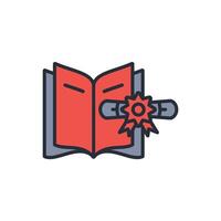 online degree icon. .Editable stroke.linear style sign for use web design,logo.Symbol illustration. vector