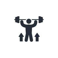 weight lifting icon. .Editable stroke.linear style sign for use web design,logo.Symbol illustration. vector
