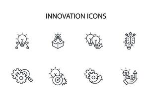 Innovation icon set..Editable stroke.linear style sign for use web design,logo.Symbol illustration. vector