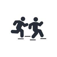 run icon. .Editable stroke.linear style sign for use web design,logo.Symbol illustration. vector