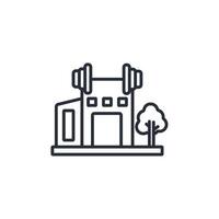 gym icon. .Editable stroke.linear style sign for use web design,logo.Symbol illustration. vector