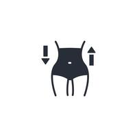 weight loss icon. .Editable stroke.linear style sign for use web design,logo.Symbol illustration. vector