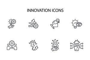 Innovation icon set..Editable stroke.linear style sign for use web design,logo.Symbol illustration. vector