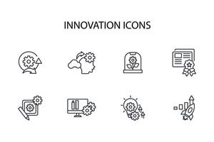 Innovation icon set..Editable stroke.linear style sign for use web design,logo.Symbol illustration. vector