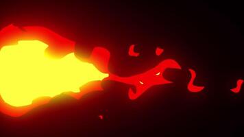 fire animation, burning flames from left Seamless Loop video