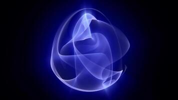Abstract blue energy sphere. Seamless loop background. Animated wave energy orb. Digital technology, computer science, internet connections and music equalizer visualization. Looped , 4k, 60 fps video