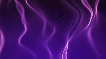 Seamless loop purple blue background with abstract waves smoothly floating up with silk shine and smoke effect. Abstract screensaver with moving and morphing elegant waveforms. Looped , 4k, 60fps video