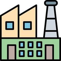 Factory Line Filled Line Filled Icon Design vector