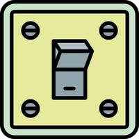 Light Switch Line Filled Icon Design vector