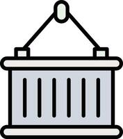 Shipping Container Line Filled Line Filled Icon Design vector