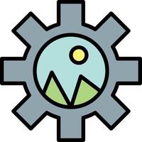 Content Optimization Line Filled Icon Design vector