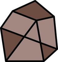 Rock Line Filled Icon Design vector
