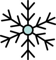 Snowflake Line Filled Icon Design vector
