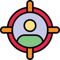 Target Audience Line Filled Icon Design vector