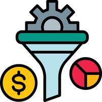 Conversion Optimization Line Filled Icon Design vector
