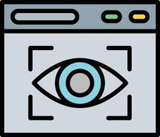 Visibility Line Filled Icon Design vector
