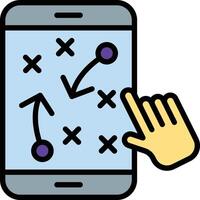 Algorithm Update Line Filled Icon Design vector