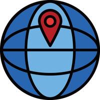 Local Business Line Filled Icon Design vector