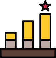 Ranking Factor Line Filled Icon Design vector