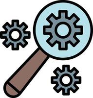 Keyword Optimization Line Filled Icon Design vector