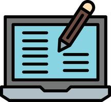 Copy writing Line Filled Icon Design vector