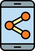 Link Analysis Line Filled Icon Design vector