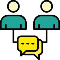 Engage Line Filled Icon Design vector
