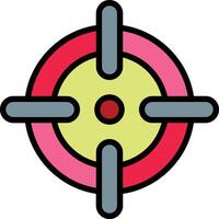 Target Line Filled Icon Design vector