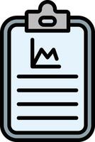 Report Line Filled Icon Design vector