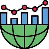 Metrics Line Filled Icon Design vector