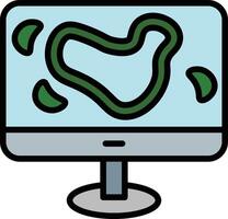 Heatmap Line Filled Icon Design vector