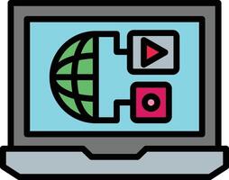 Digital Line Filled Icon Design vector