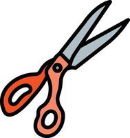 Scissors Line Filled Icon Design vector