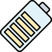 Battery Line Filled Icon Design vector