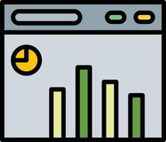 Stats Line Filled Icon Design vector