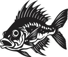 Reef Life Rendezvous Tropical River Fish Underwater Wonders Black Fish Icon vector