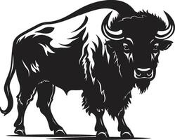 Black Bison Attract Strength and Power to Your Brand Stand Tall with the Black Bison Build a Bold Brand Image vector