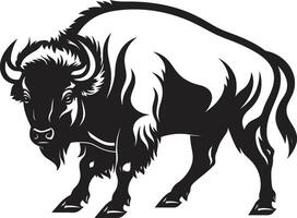 The Black Bison Way Strong Proud and Unforgettable Bison it or Bison it Out Choose the Powerful Black Logo vector
