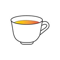 Cup of hot tea icon vector