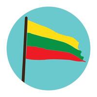 Lithuanian flag icon vector