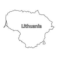Lithuania map icon vector