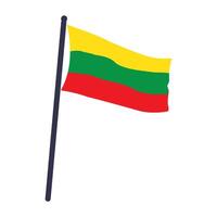 Lithuanian flag icon vector