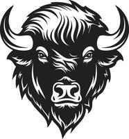 Stand Out from the Crowd Black Bison Logo Design Build Your Legacy The Timeless Black Bison Icon vector