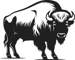 Build Trust and Recognition with the Black Bison Unwavering Quality and Heritage Black Bison Icon vector