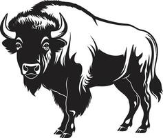 Build Your Legacy The Timeless Black Bison Icon Unleash Brand Potential The Black Bisons Power vector