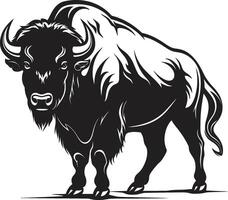 Black Bison Icon A Symbol for Generations Black Bison Where Wilderness Meets Majesty vector