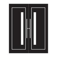 Minimalist wooden door icon vector