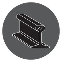 Steel rail icon design vector