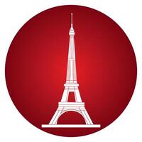Eiffel tower in Paris icon vector
